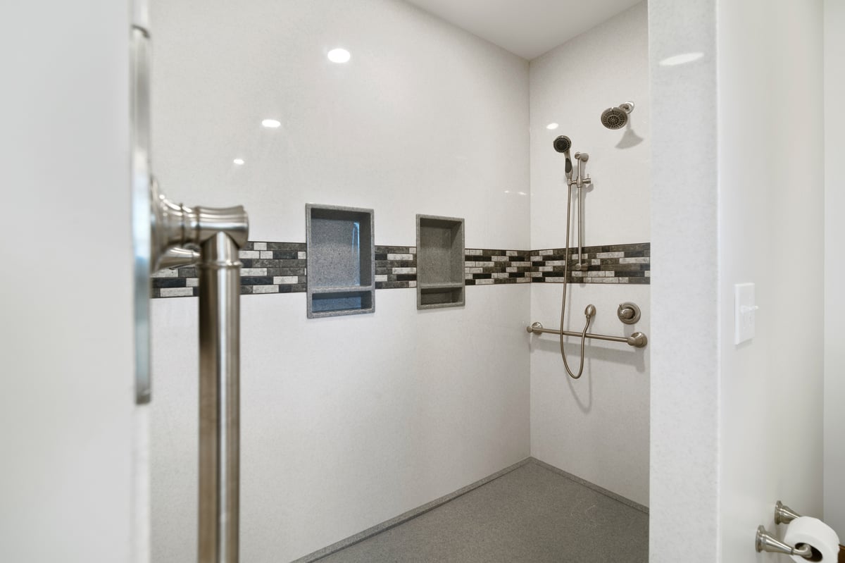 large open air shower remodel in manhattan kansas